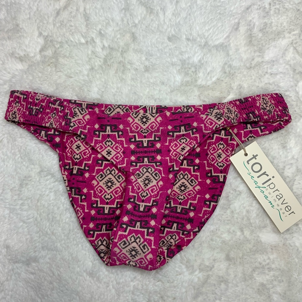 Tori Praver NWT Magenta Haze Swim Bottoms Size XS